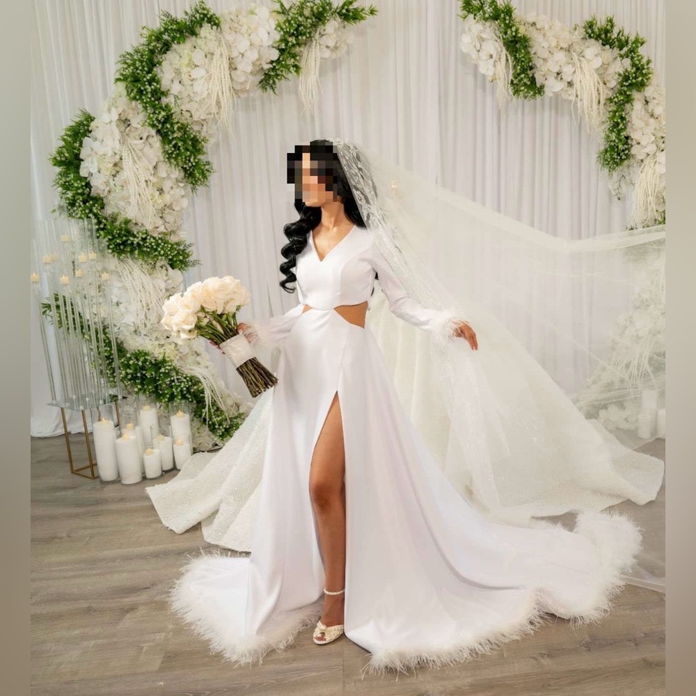 Elegant White Wedding Dress/Robe